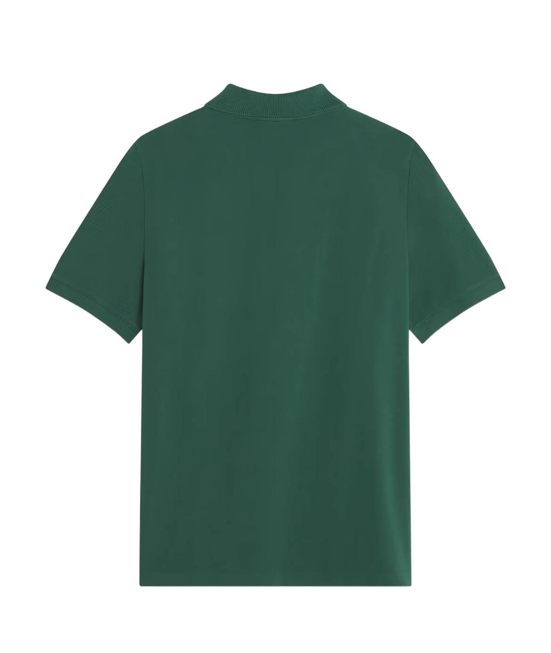 MAISON KITSUNE Зеленые хлопковое поло с коротким рукавом, фото 3