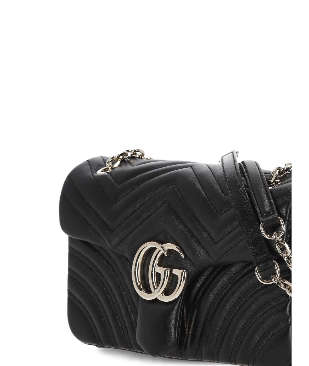 GUCCI Черная кожаная сумка через плечо, фото 4