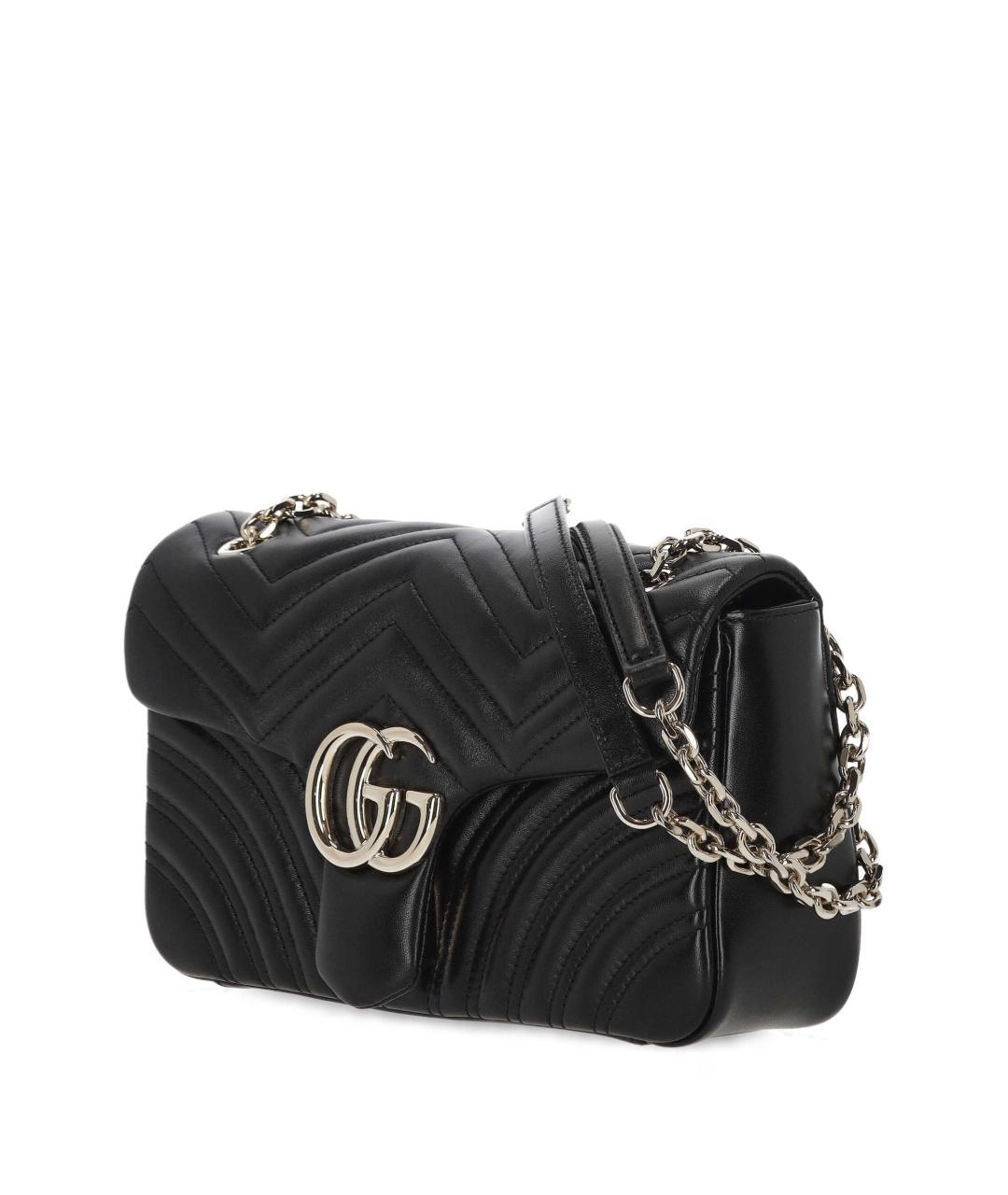 GUCCI Черная кожаная сумка через плечо, фото 2