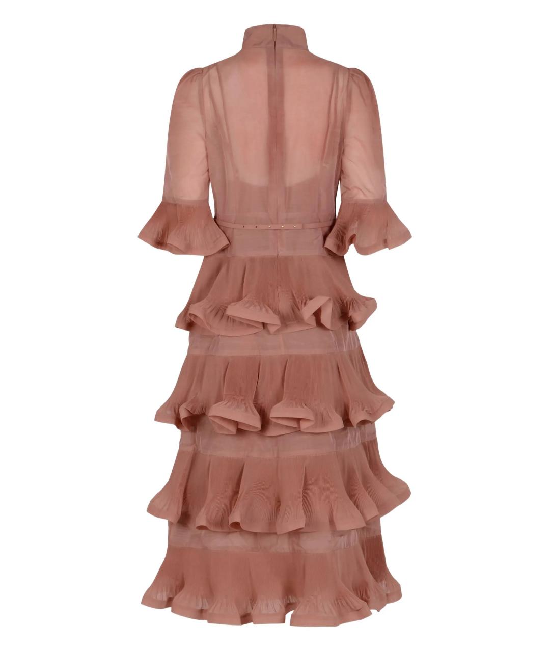 ZIMMERMANN Розовое полиэстеровое коктейльное платье, фото 3