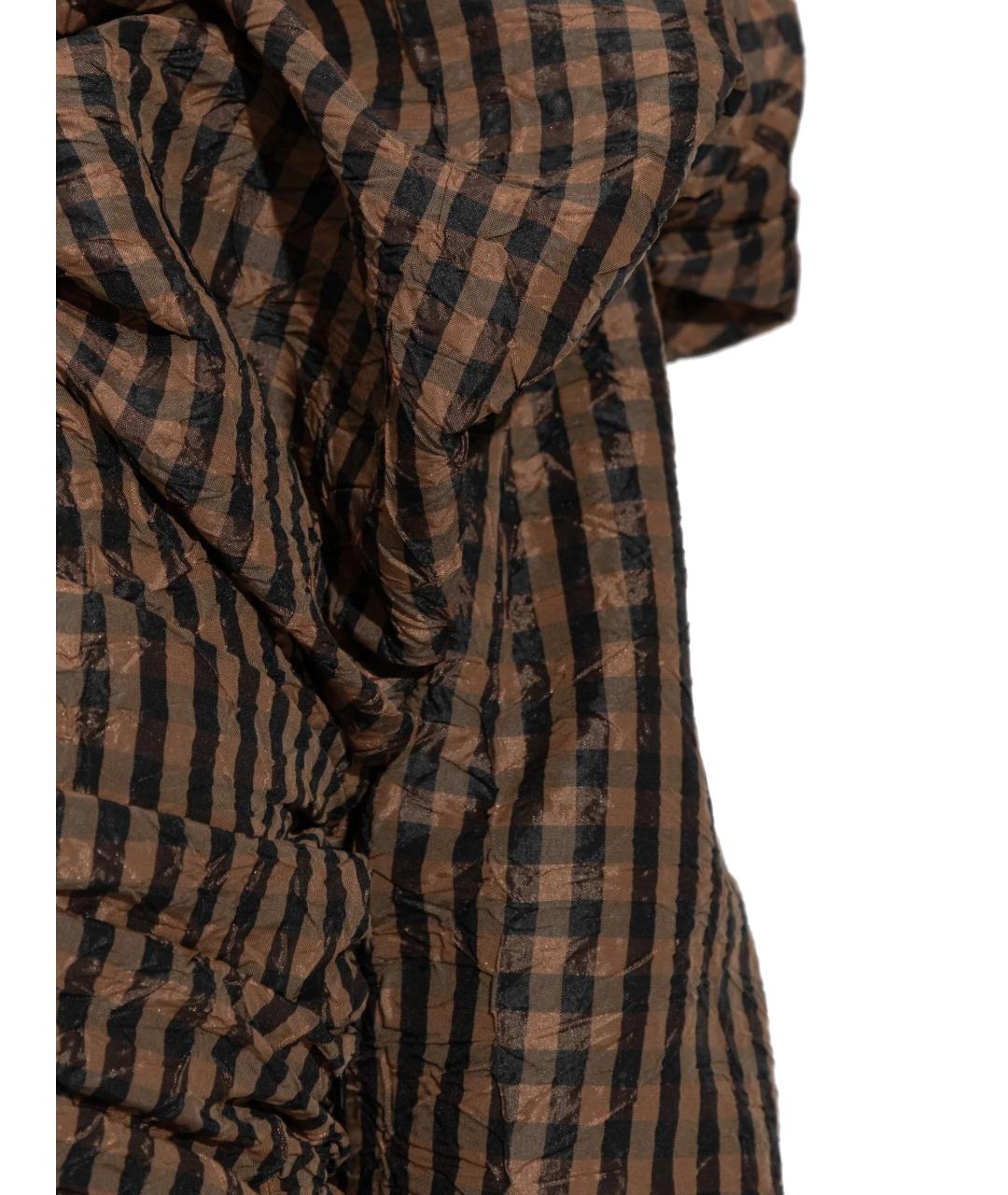 GANNI Коричневое полиэстеровое коктейльное платье, фото 2