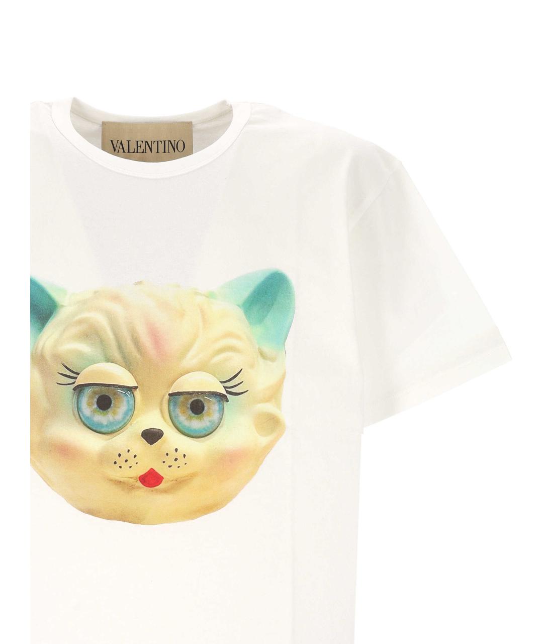 VALENTINO Бежевая хлопковая футболка, фото 2