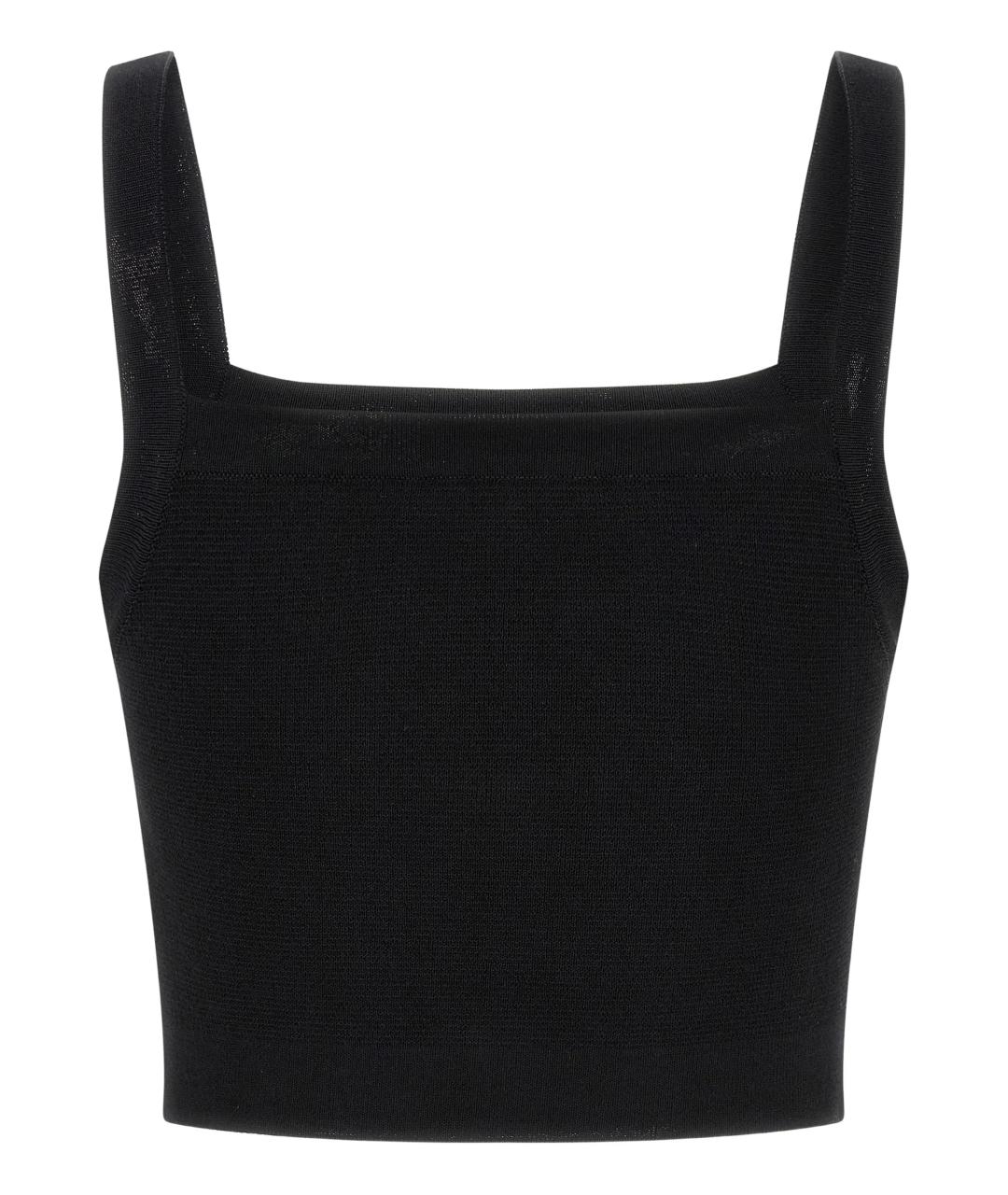 BALMAIN Черная вискозная майка, фото 4