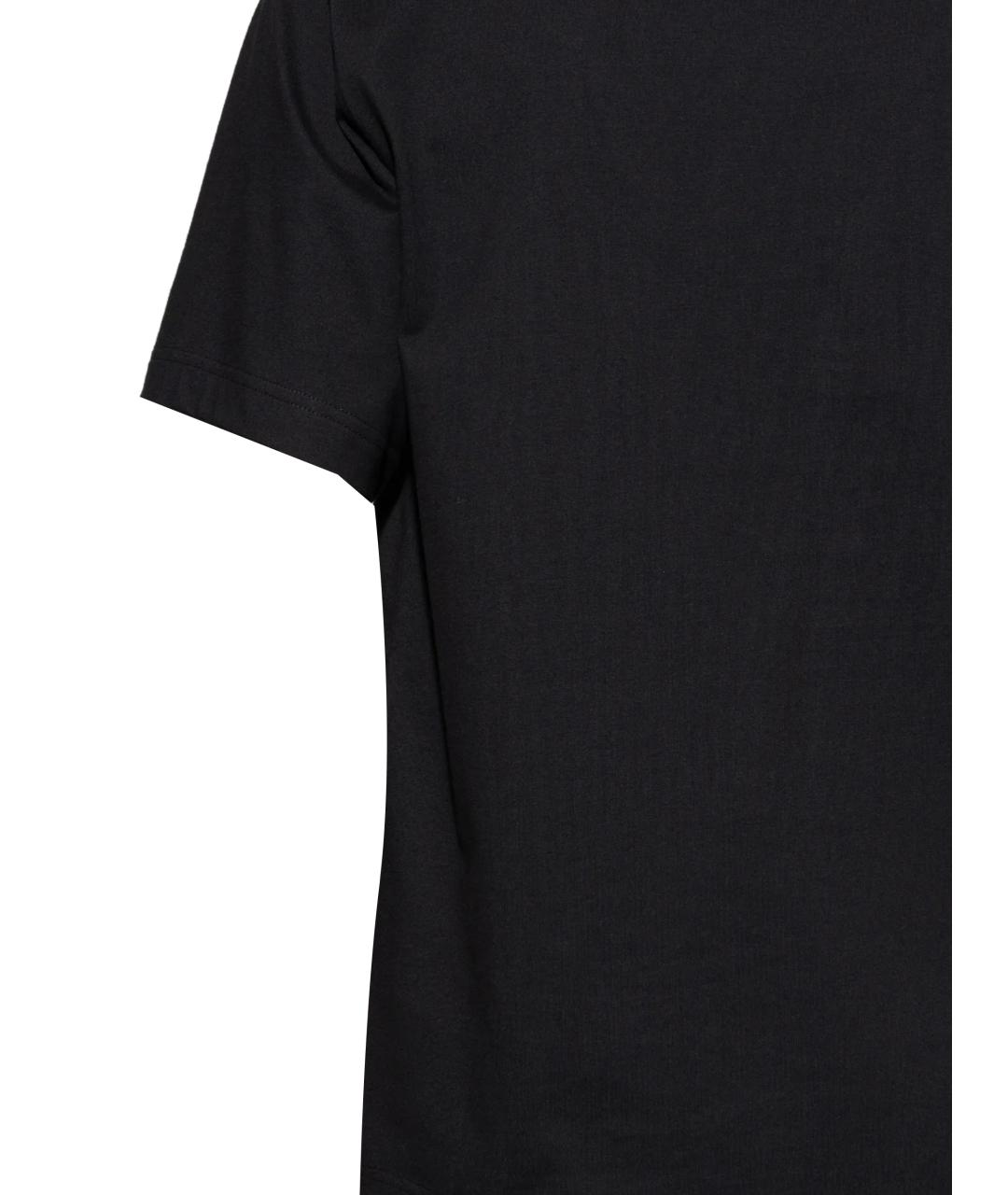 BURBERRY Черная хлопковая футболка, фото 3