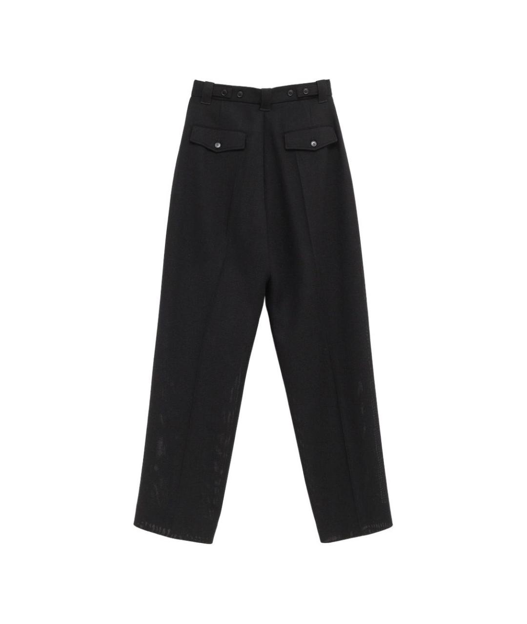 PHOEBE PHILO Черные прямые брюки, фото 3