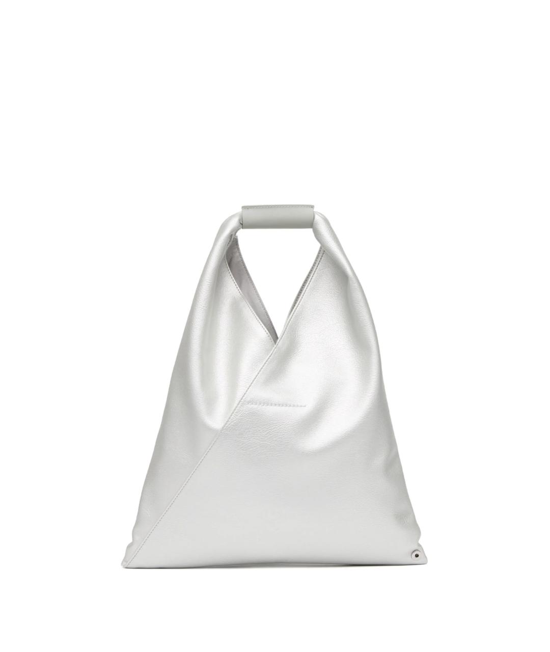 MM6 MAISON MARGIELA Серебряная сумка с короткими ручками из искусственной кожи, фото 2