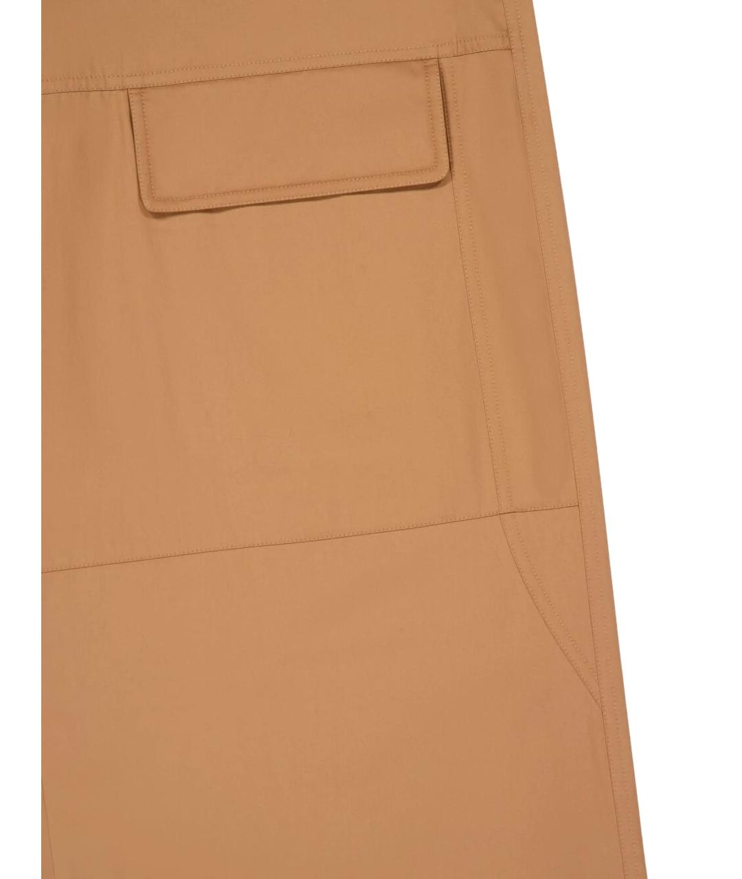 STELLA MCCARTNEY Коричневые хлопковые прямые брюки, фото 3