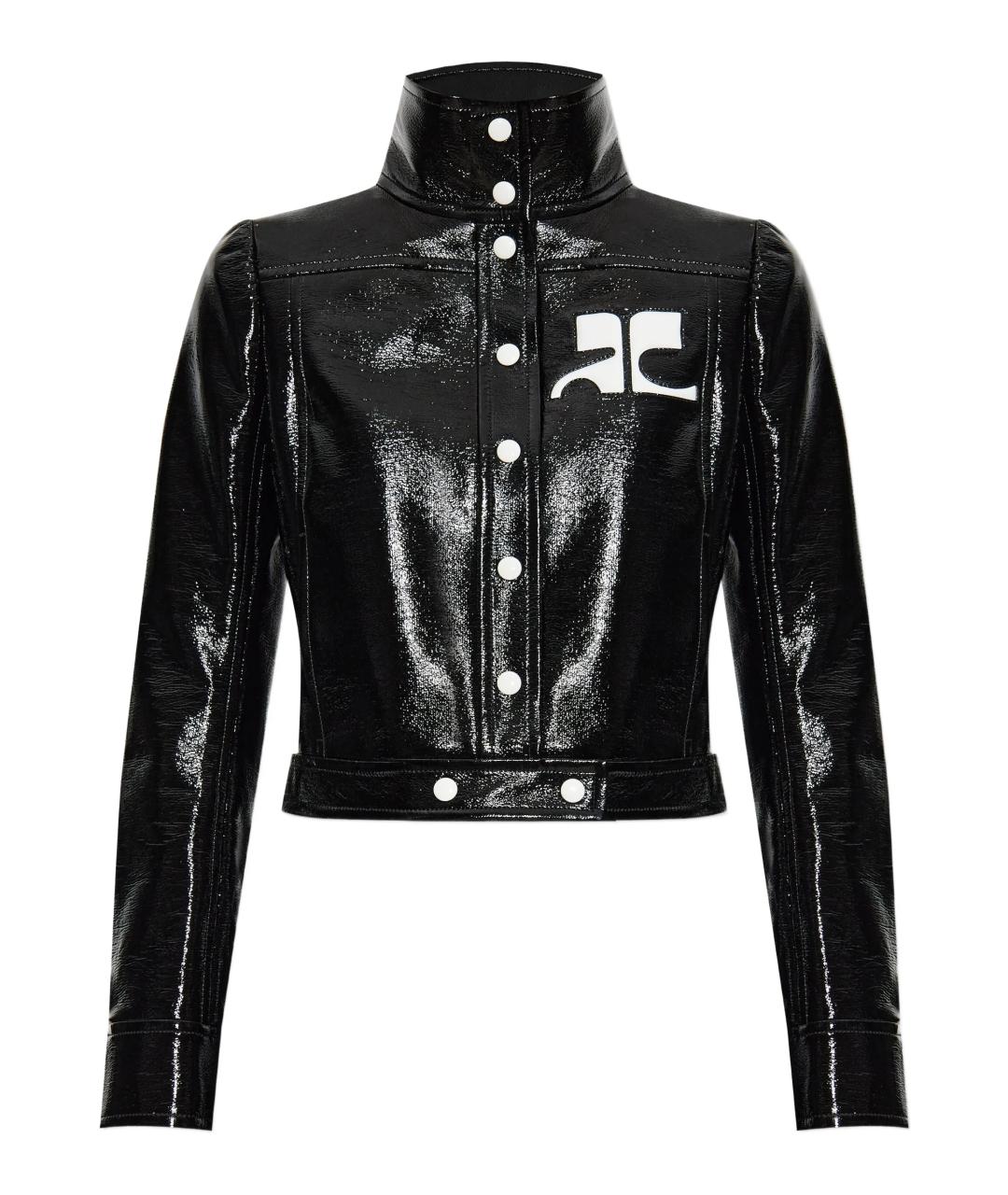 COURREGES Черная хлопковая куртка, фото 1