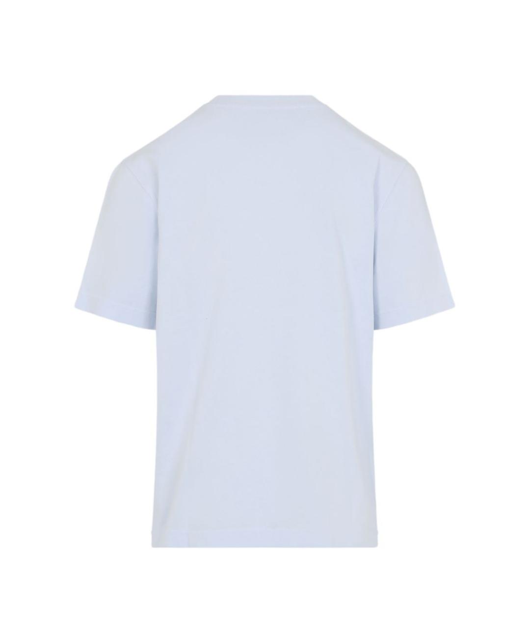 JACQUEMUS Голубая хлопковая футболка, фото 3