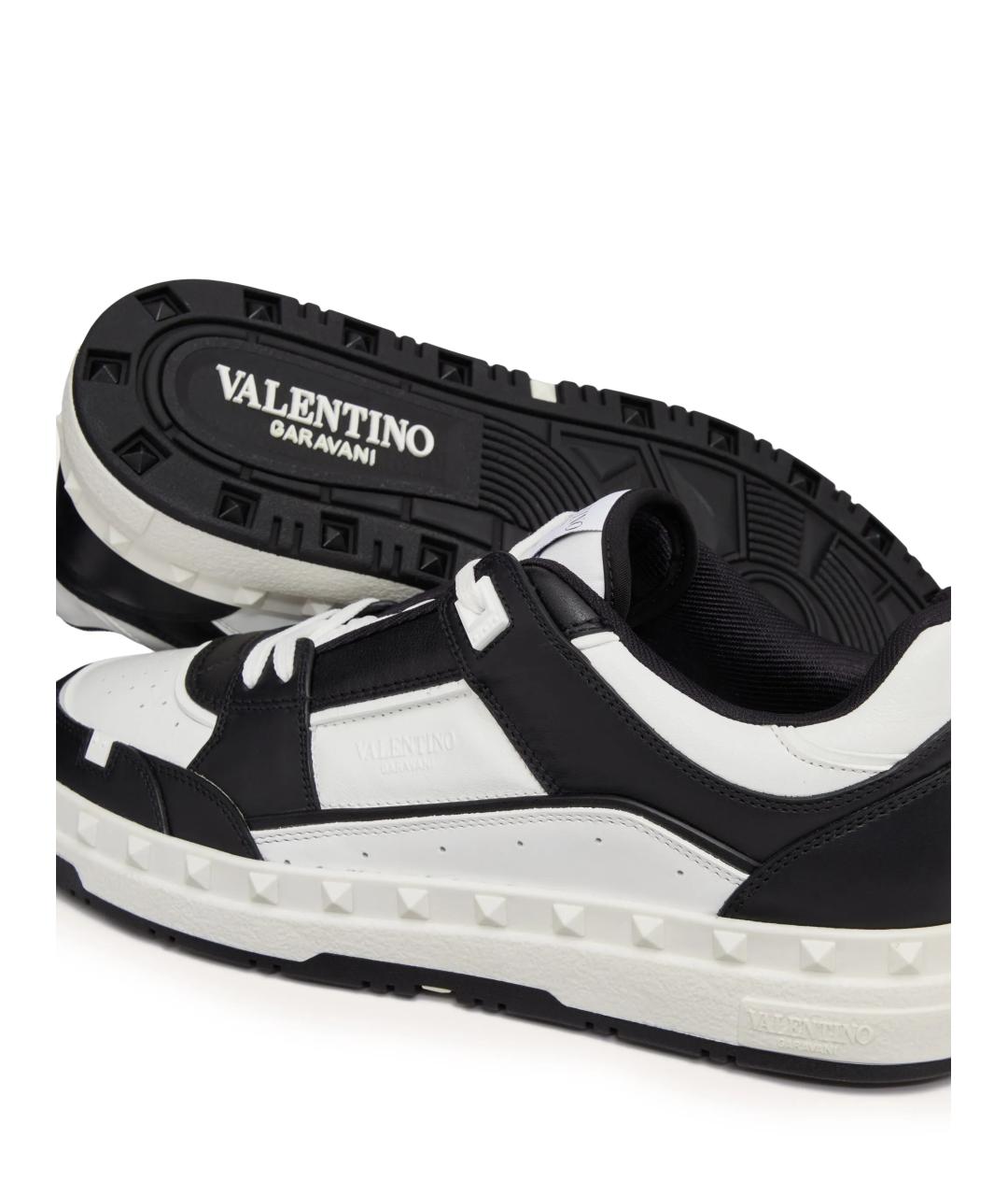 VALENTINO Мульти кожаные низкие кроссовки / кеды, фото 3