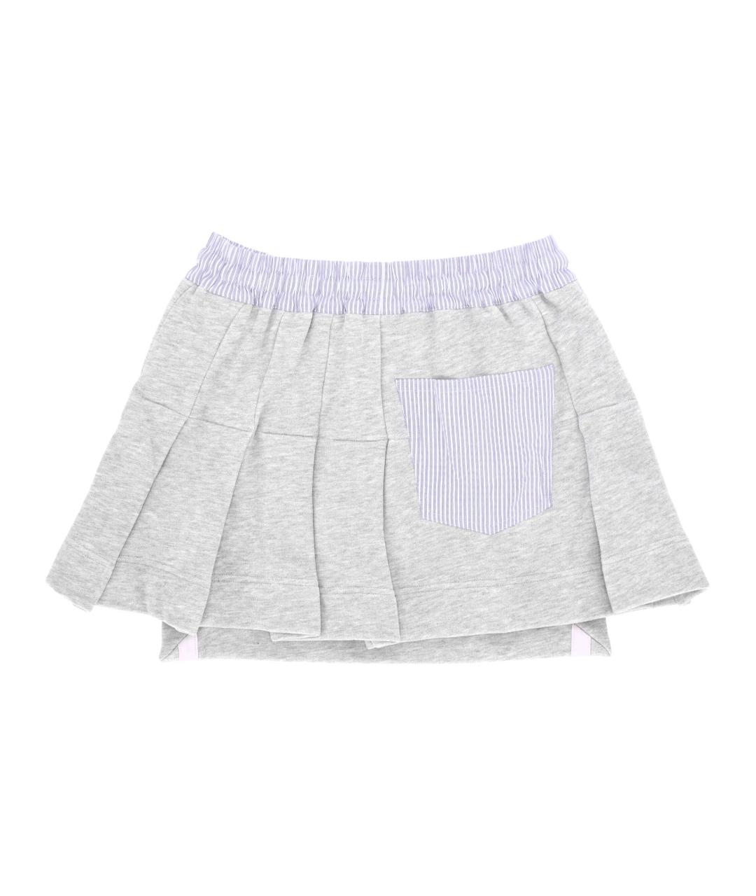 VIVIENNE WESTWOOD Серая хлопковая юбка мини, фото 3