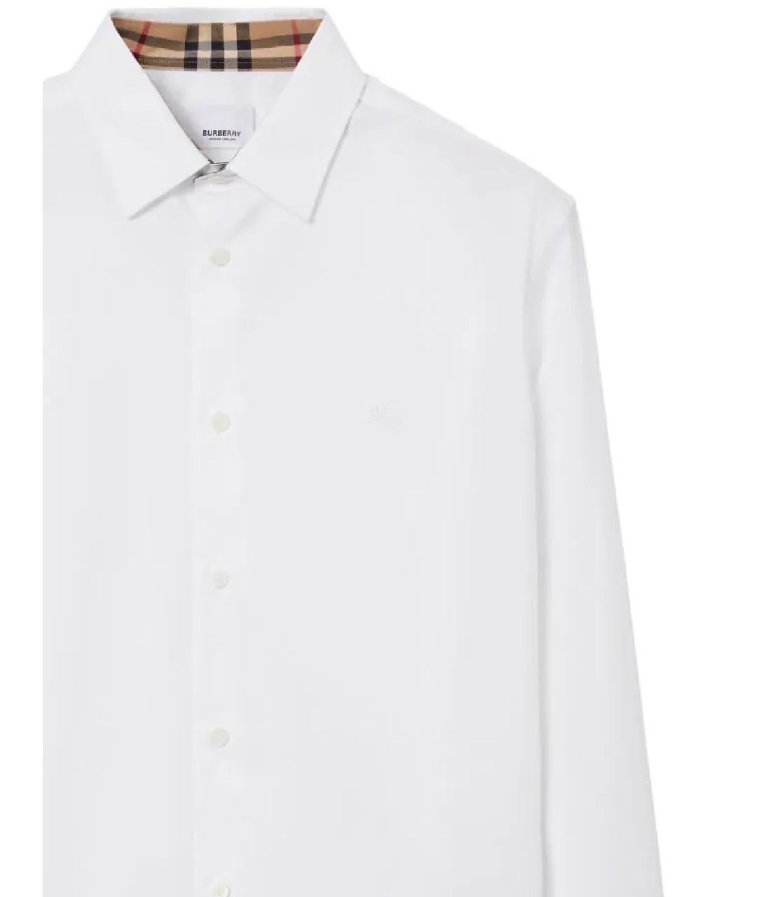BURBERRY Белая хлопковая кэжуал рубашка, фото 2