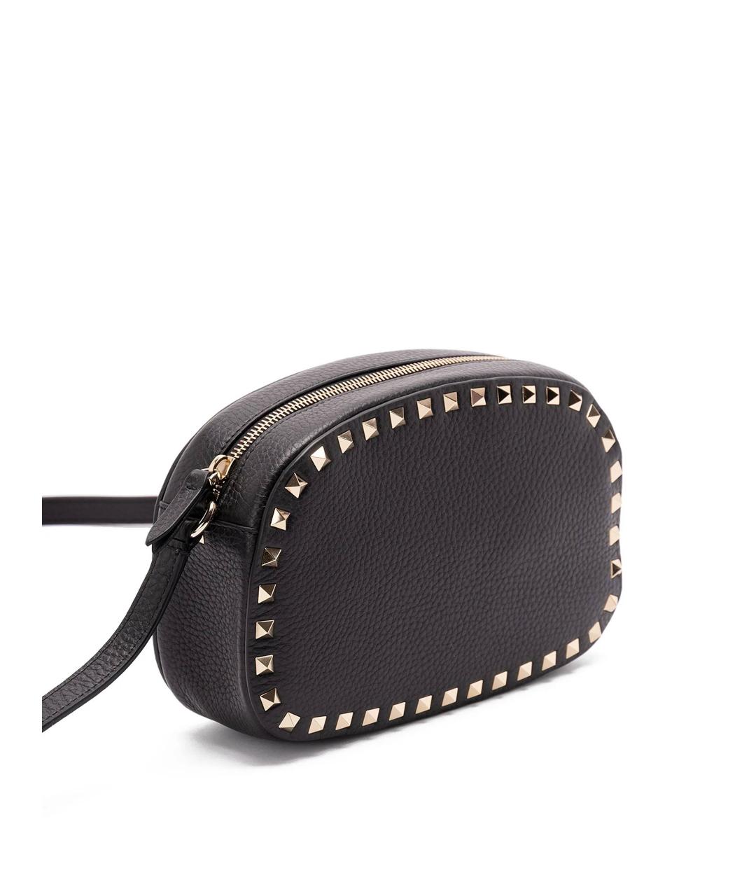 VALENTINO Черная кожаная сумка через плечо, фото 2