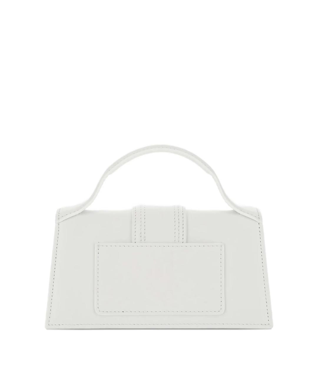 JACQUEMUS Белая кожаная сумка с короткими ручками, фото 3
