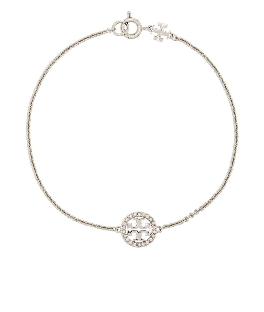 TORY BURCH Серебрянный металлический браслет, фото 1
