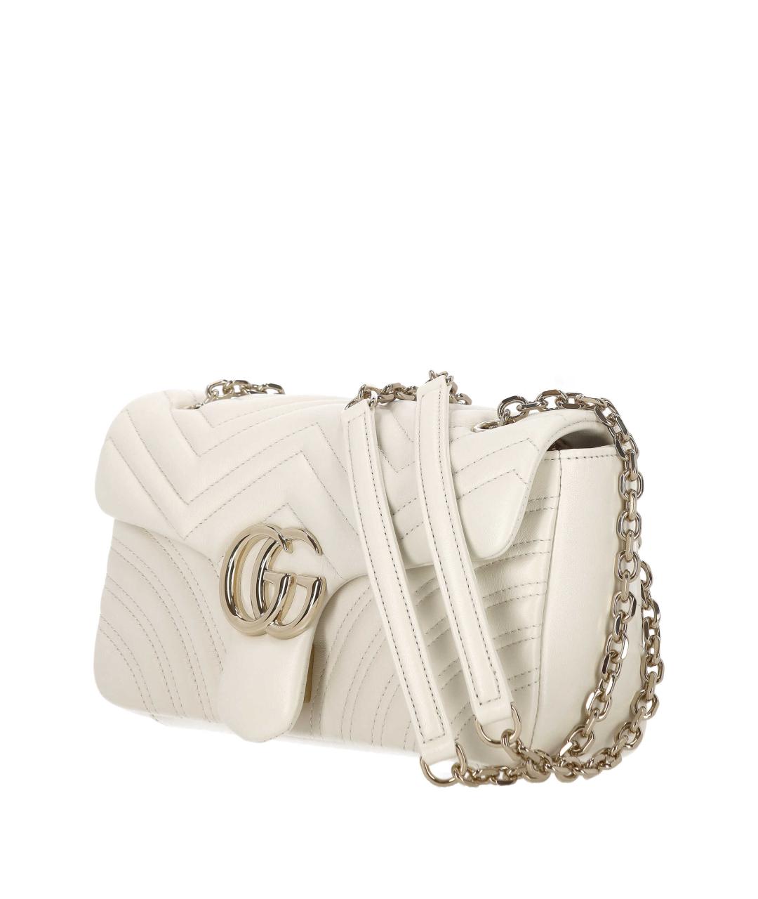 GUCCI Белая кожаная сумка через плечо, фото 2