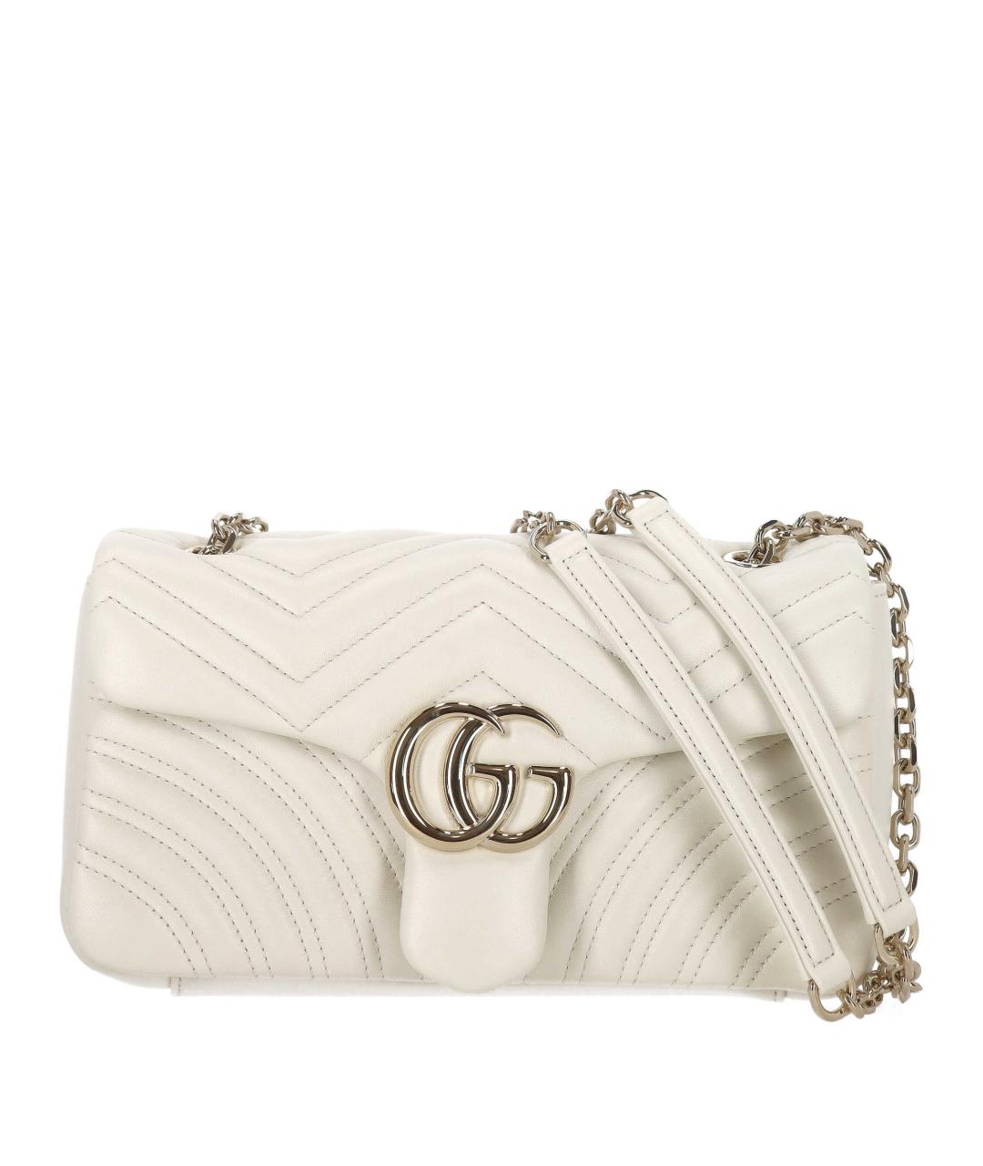GUCCI Белая кожаная сумка через плечо, фото 1