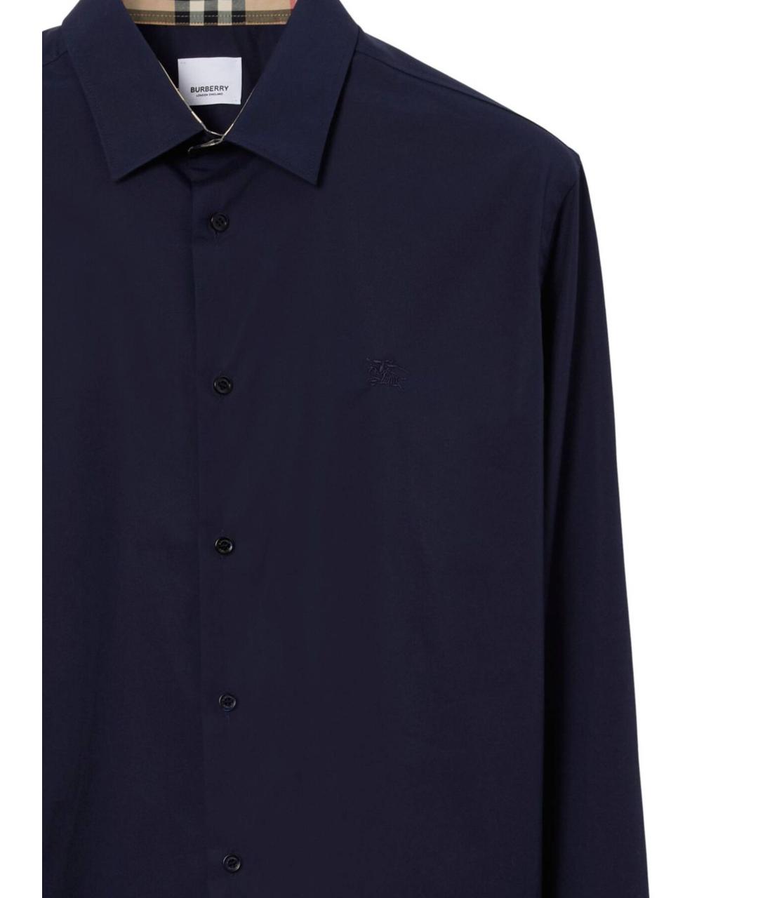 BURBERRY Синяя хлопковая кэжуал рубашка, фото 2
