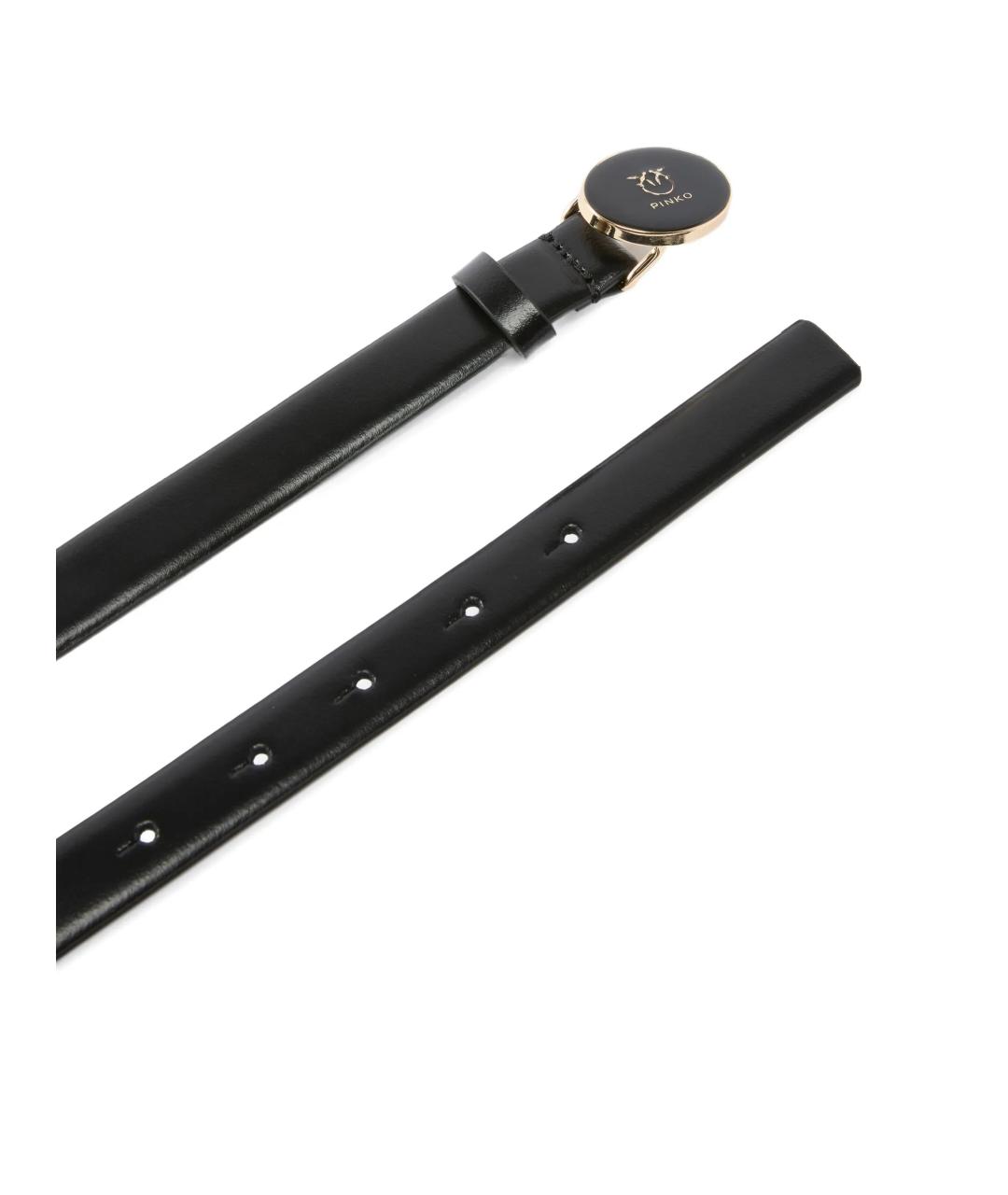 PINKO Черный кожаный ремень, фото 2