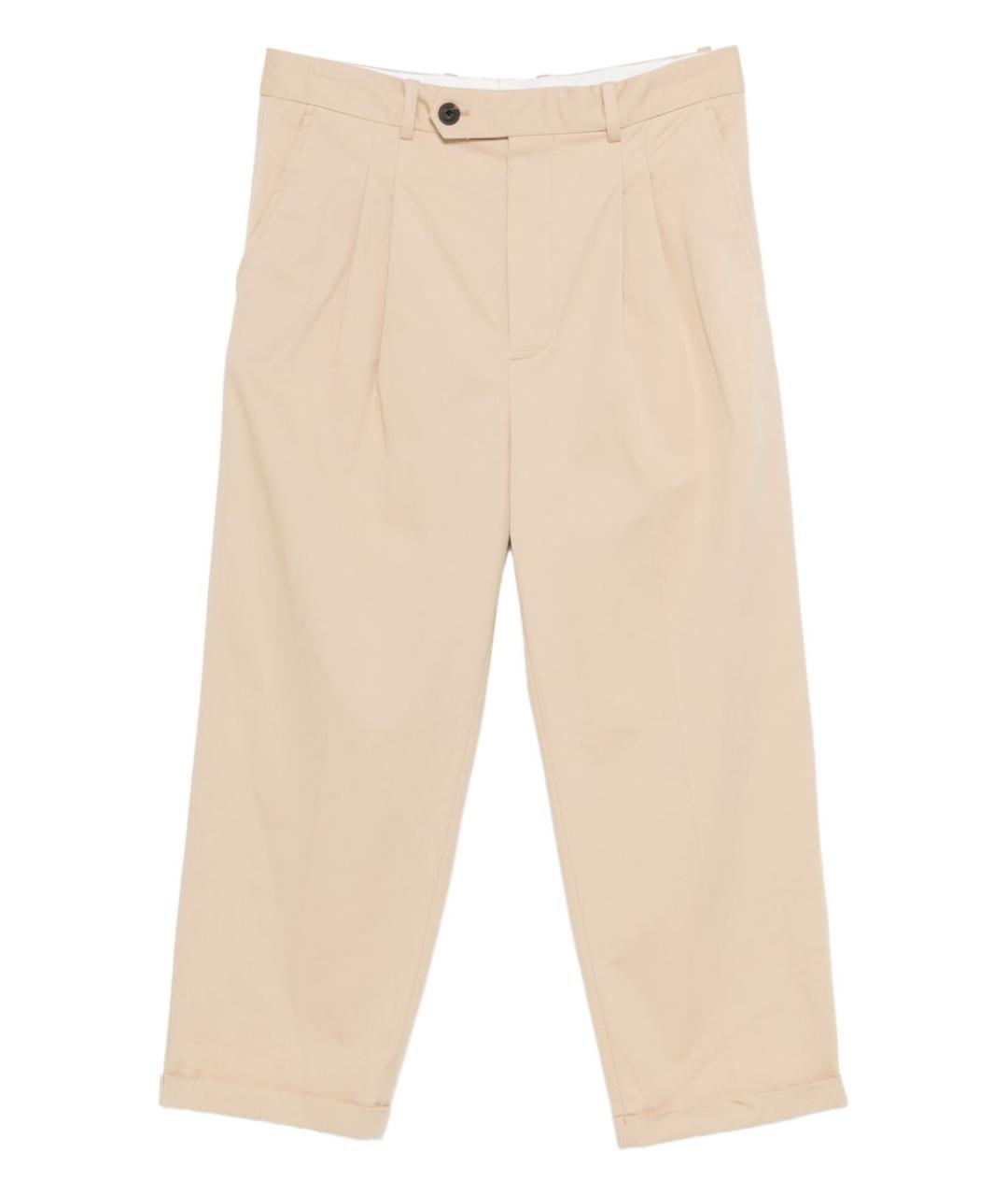 Drole de Monsieur Бежевые хлопковые повседневные брюки, фото 1