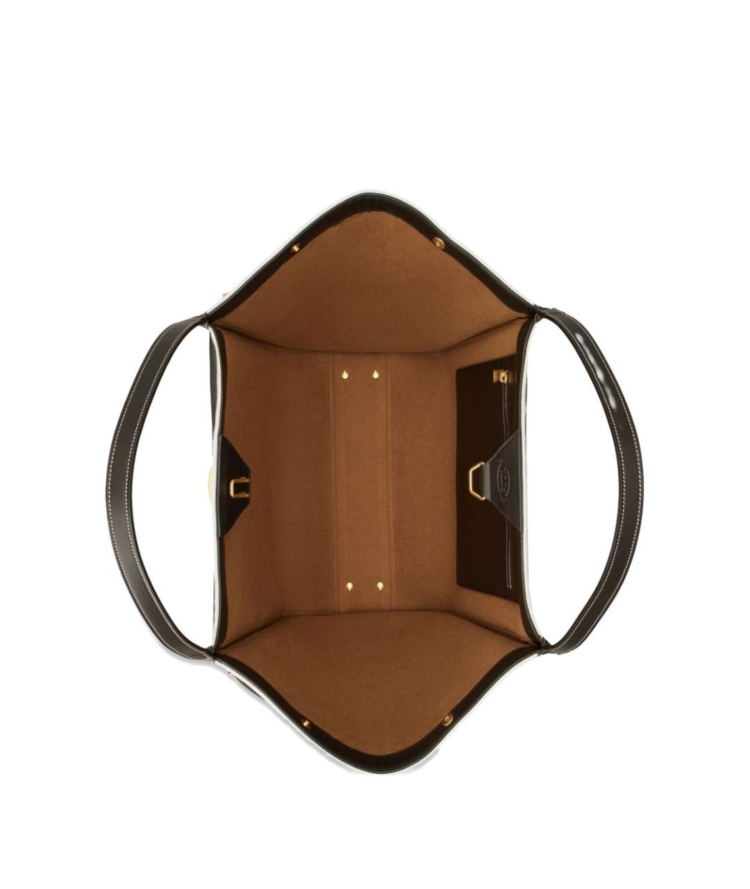 TOD'S Белая кожаная сумка тоут, фото 5