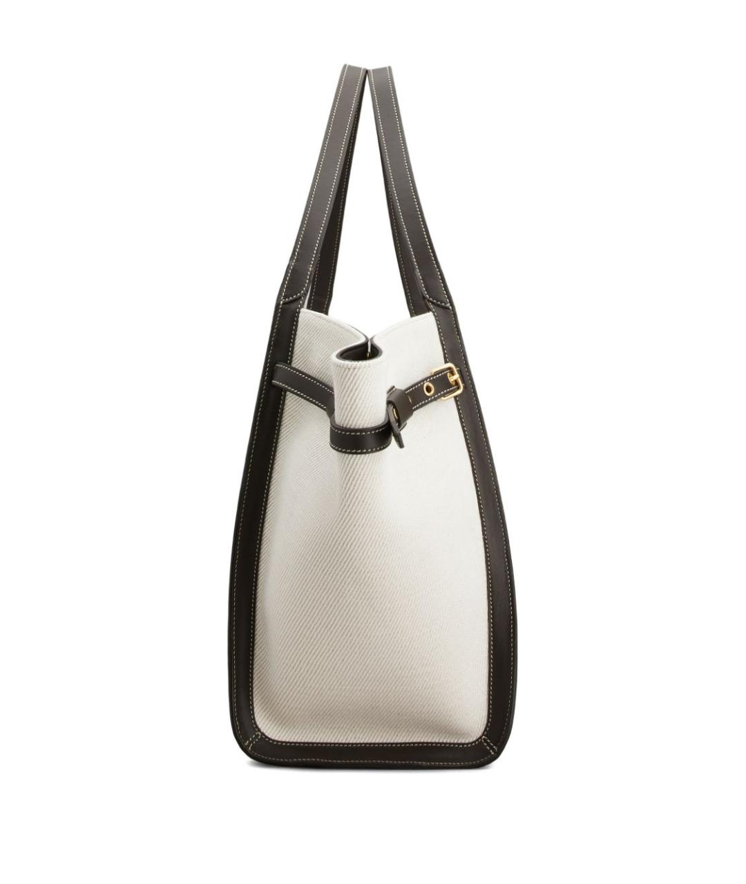 TOD'S Белая кожаная сумка тоут, фото 3