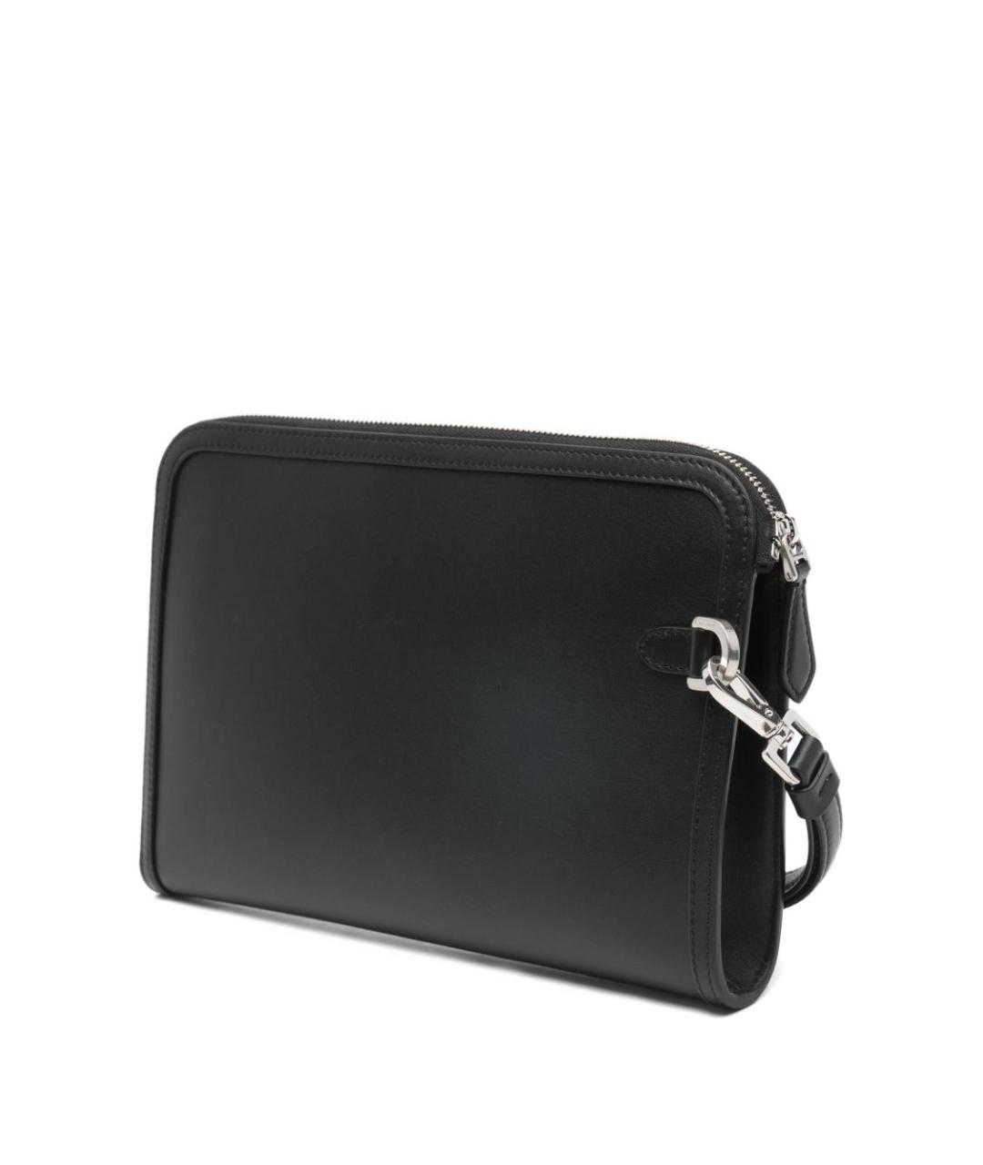 DOLCE&GABBANA Черная кожаная барсетка, фото 2