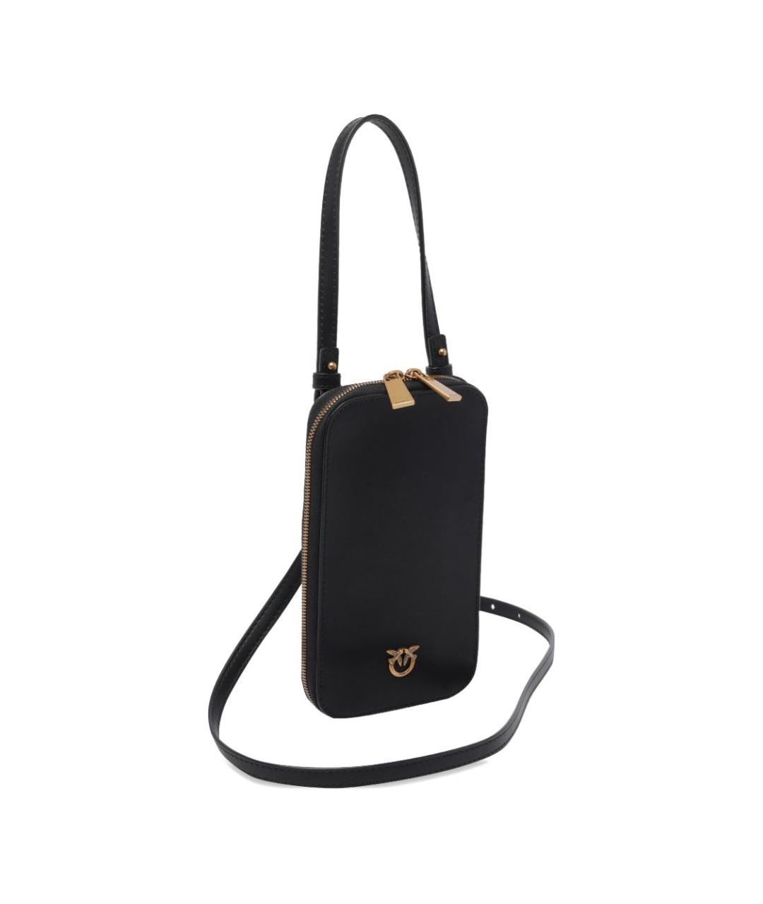 PINKO Черная кожаная сумка через плечо, фото 2