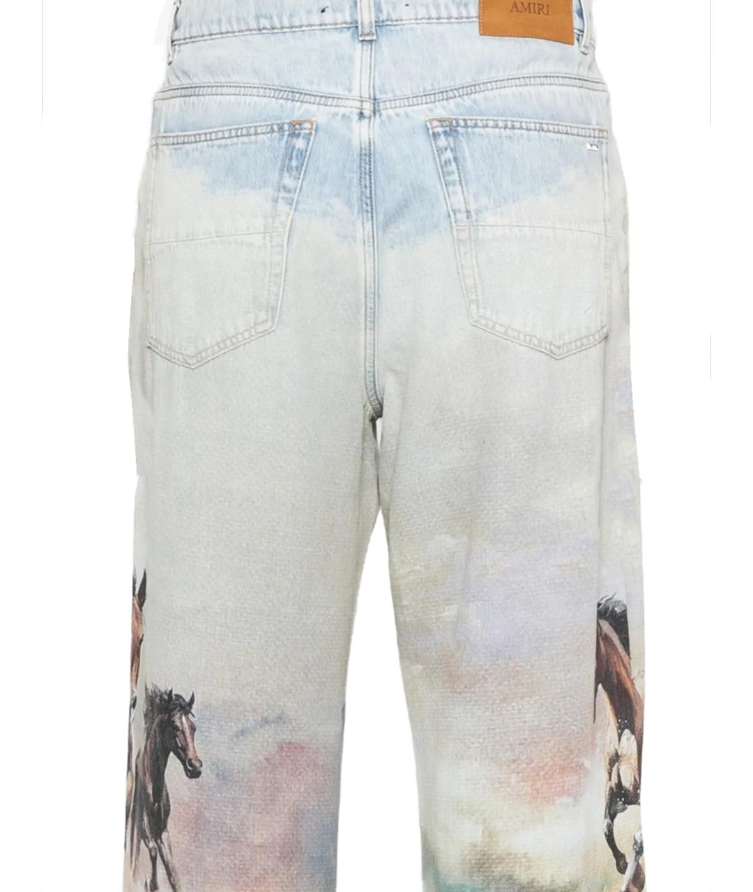 AMIRI Мульти хлопковые прямые джинсы, фото 3