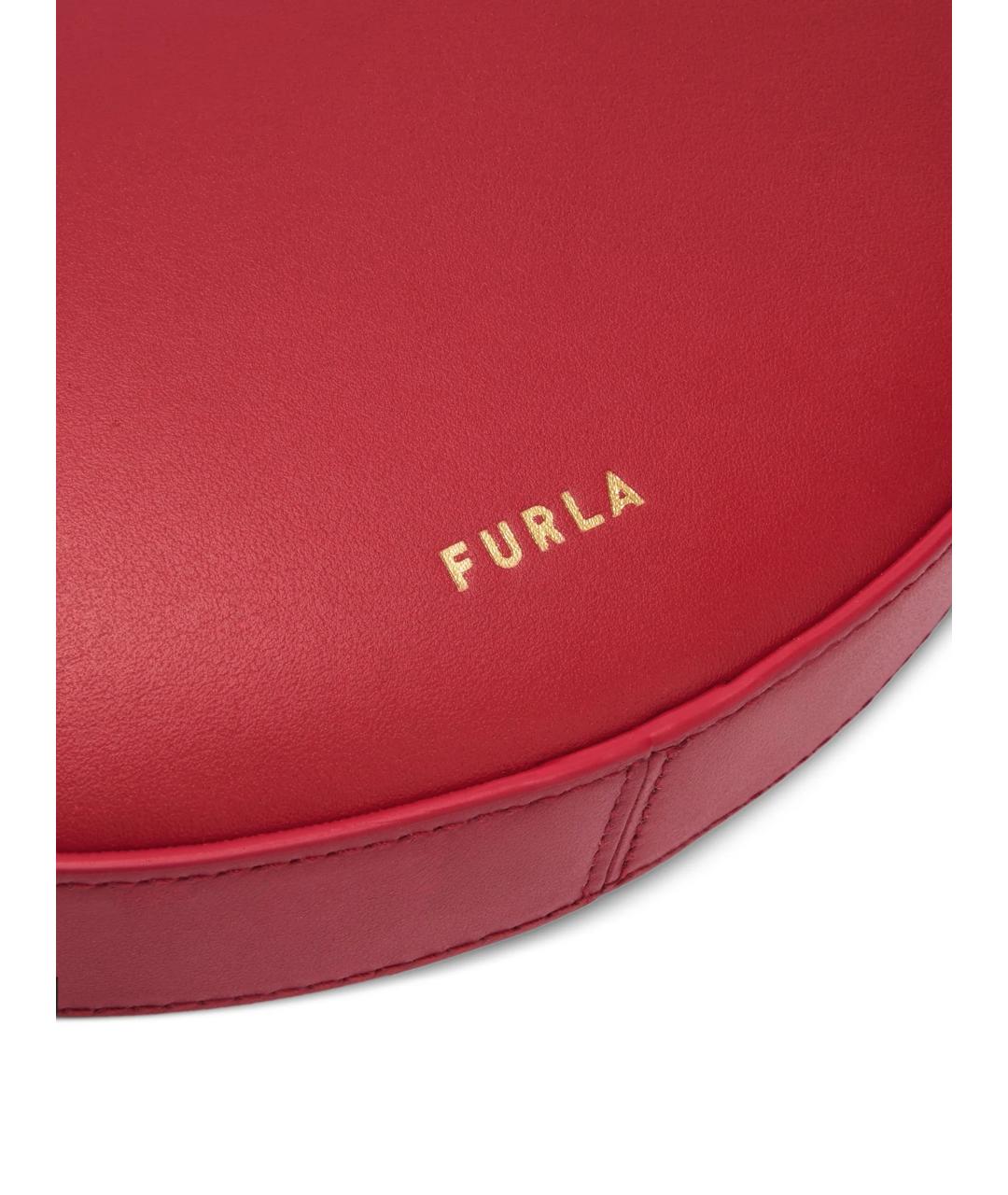 FURLA Красная кожаная сумка через плечо, фото 4