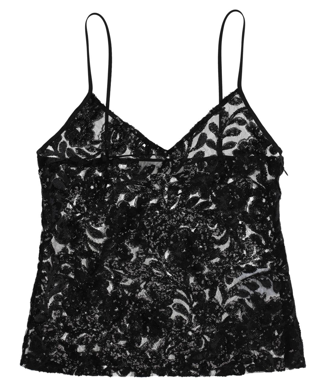 GOLDEN GOOSE DELUXE BRAND Черная полиэстеровая майка, фото 1