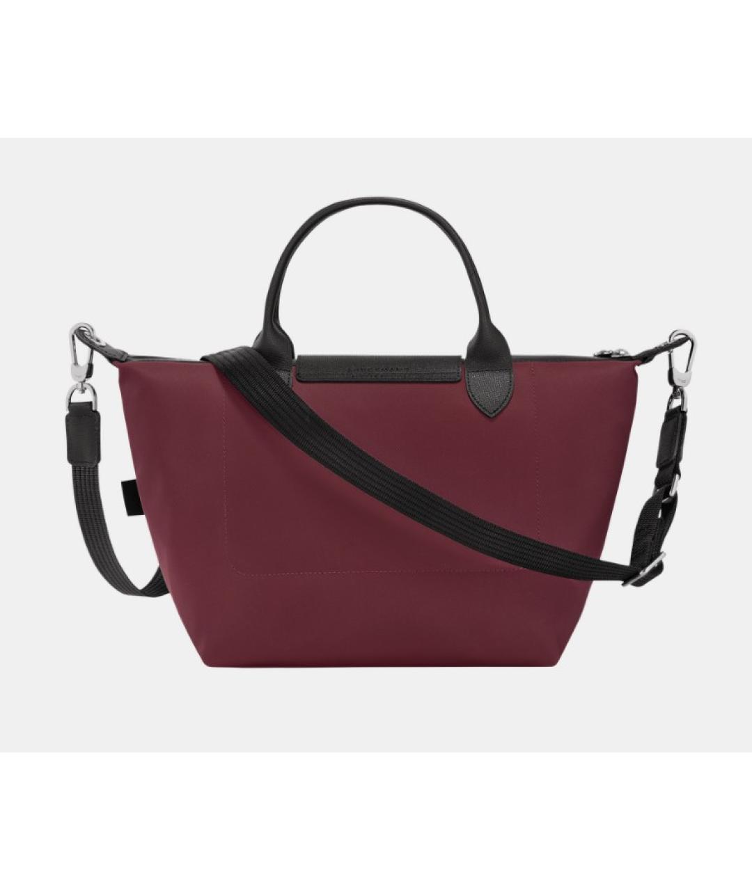 LONGCHAMP Бордовая тканевая сумка тоут, фото 3