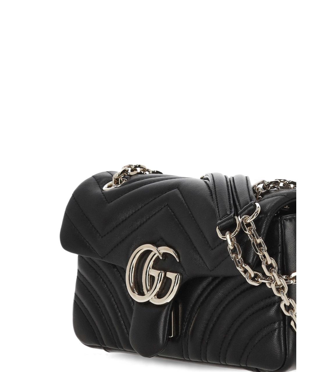 GUCCI Черная кожаная сумка через плечо, фото 4