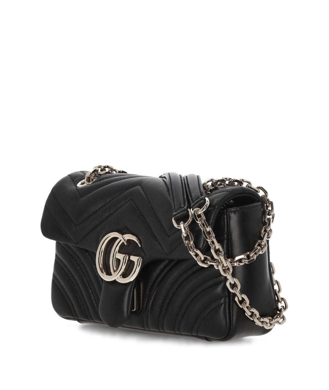 GUCCI Черная кожаная сумка через плечо, фото 2