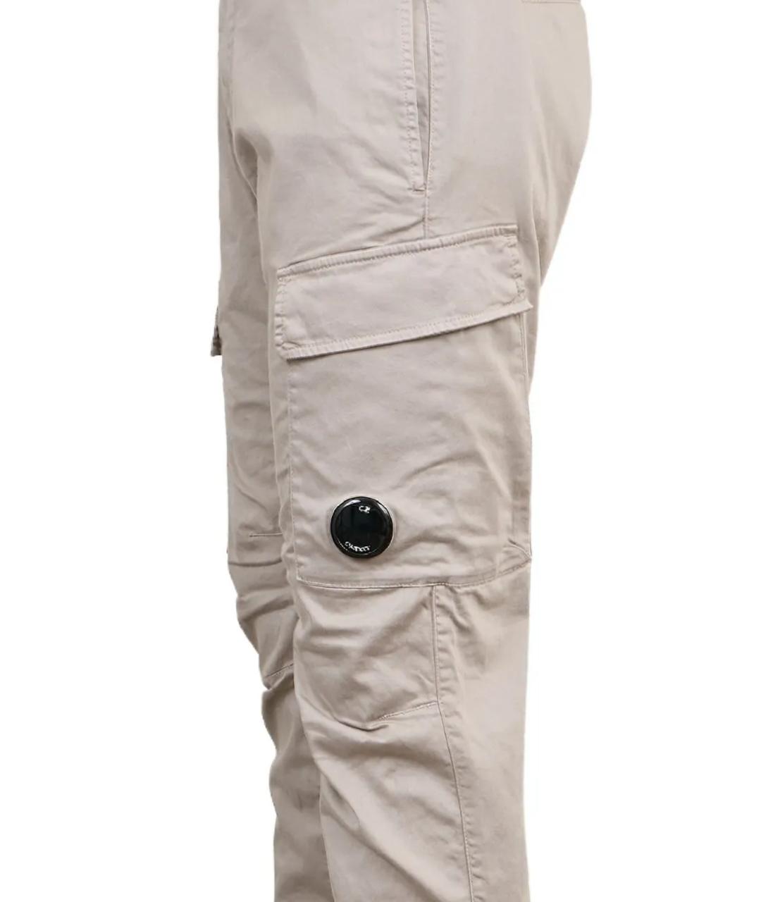 CP COMPANY Бежевые хлопковые повседневные брюки, фото 2