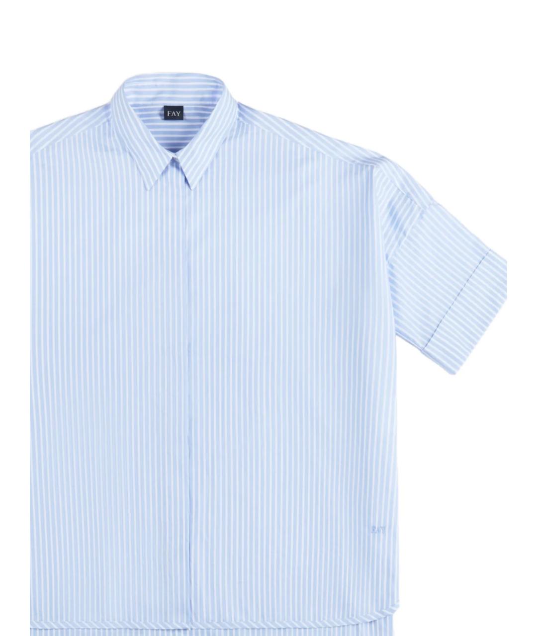 FAY Голубая хлопковая рубашка, фото 2