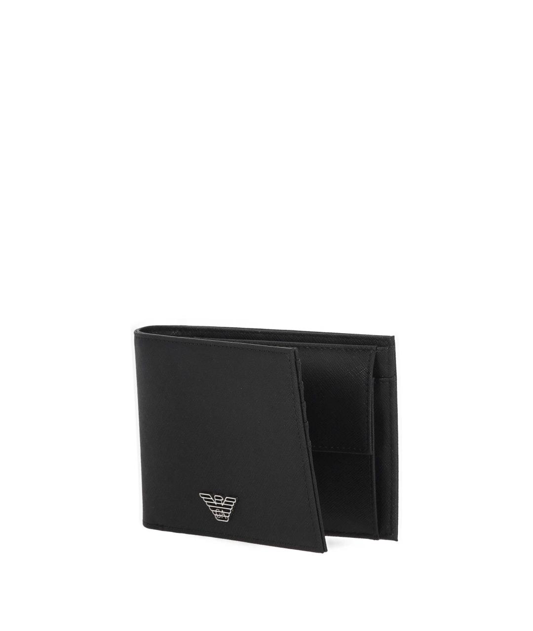 EMPORIO ARMANI Черный кошелек из искусственной кожи, фото 2