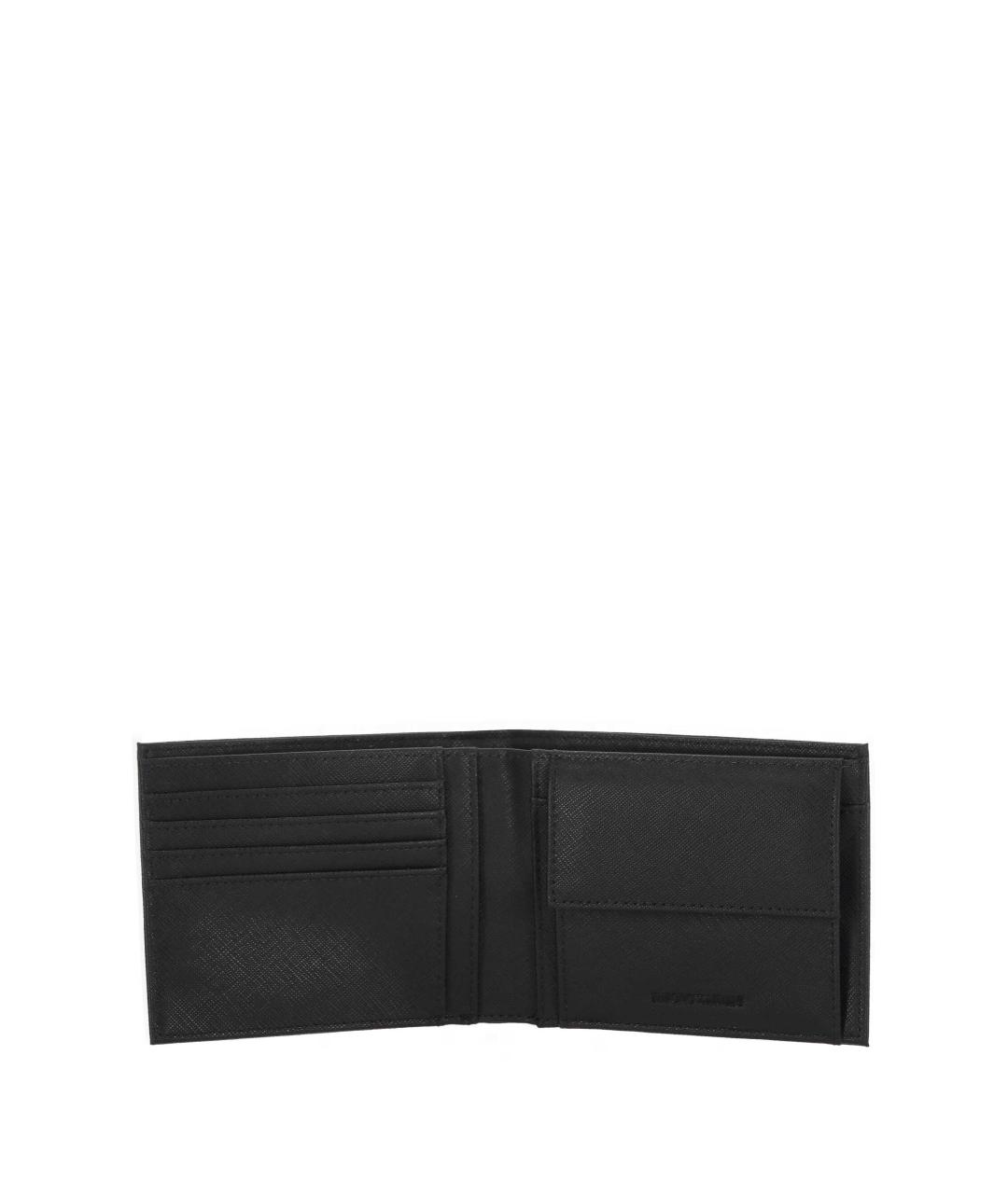 EMPORIO ARMANI Черный кошелек из искусственной кожи, фото 4