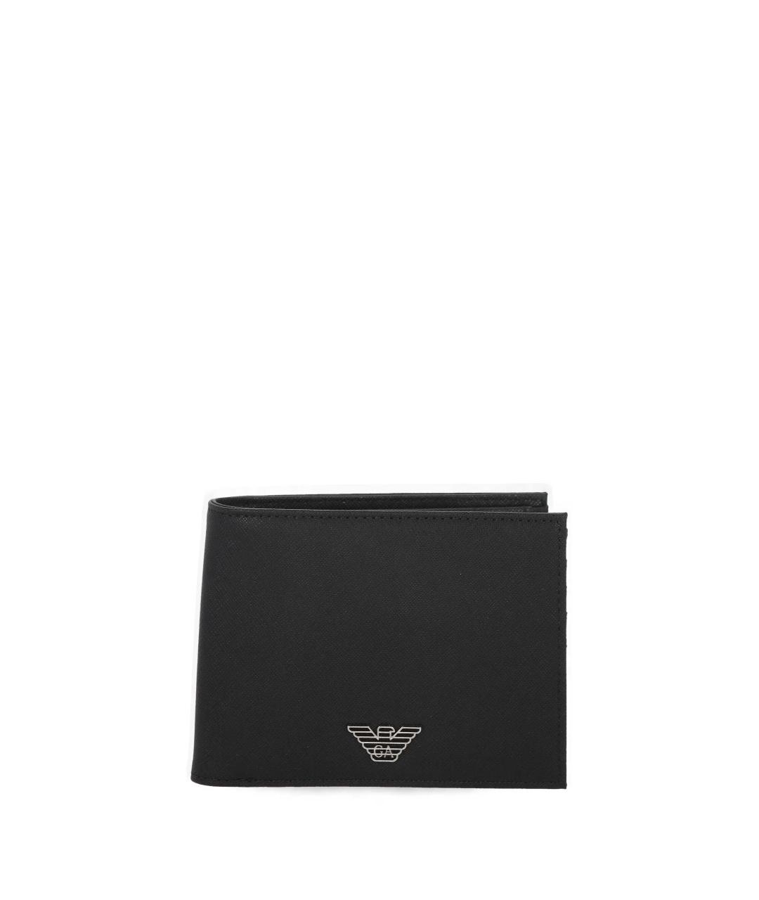 EMPORIO ARMANI Черный кошелек из искусственной кожи, фото 1