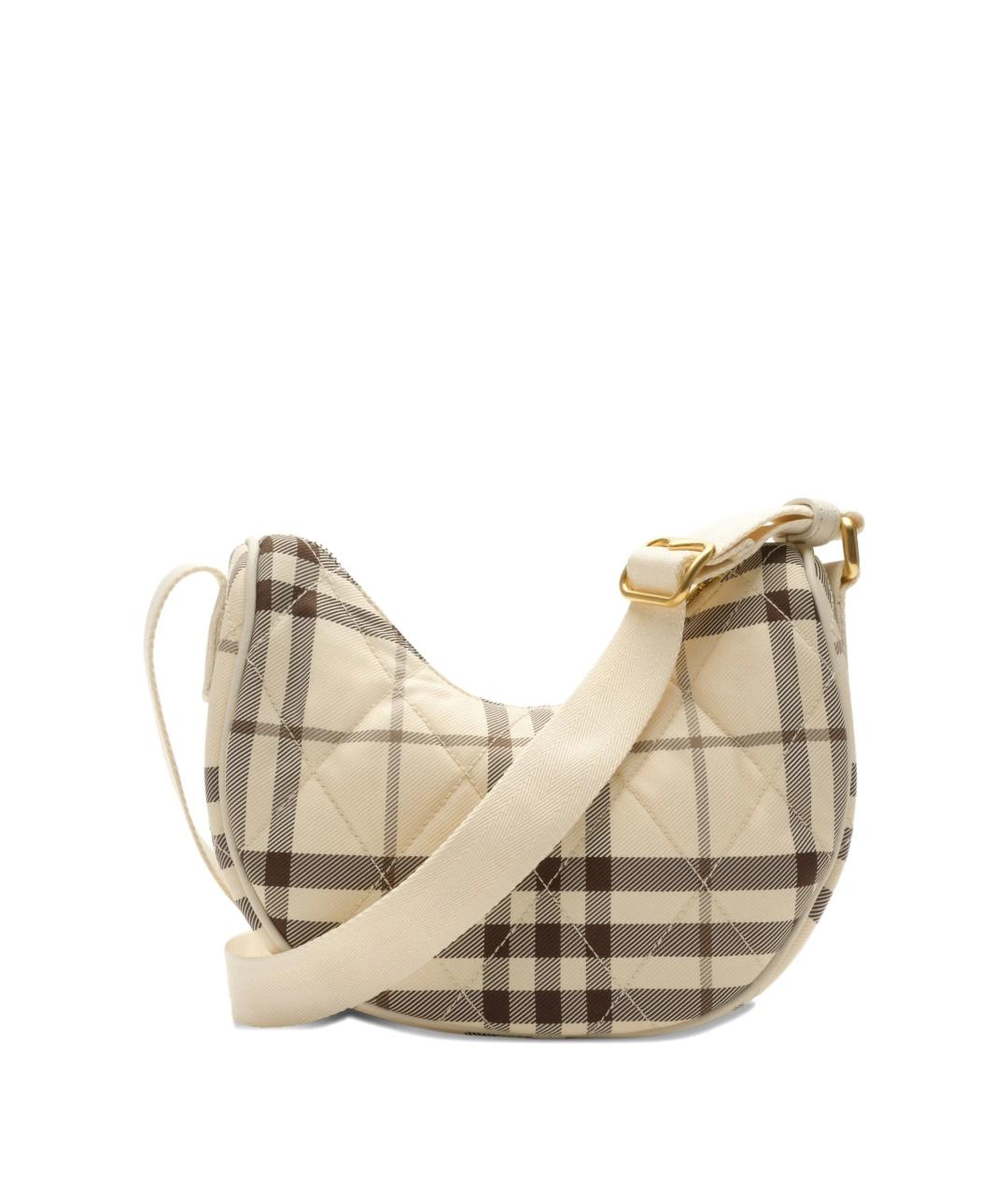 BURBERRY Бежевая синтетическая сумка через плечо, фото 3