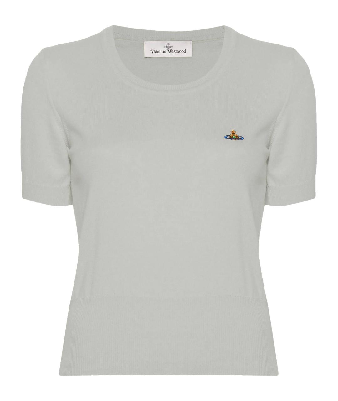 VIVIENNE WESTWOOD Серая шелковая футболка, фото 1