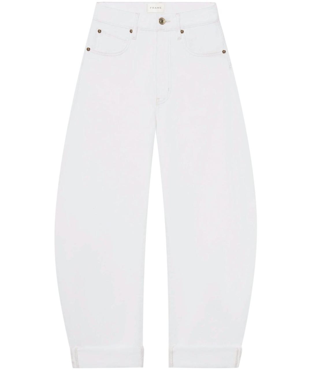 FRAME Бежевые хлопковые прямые джинсы, фото 1