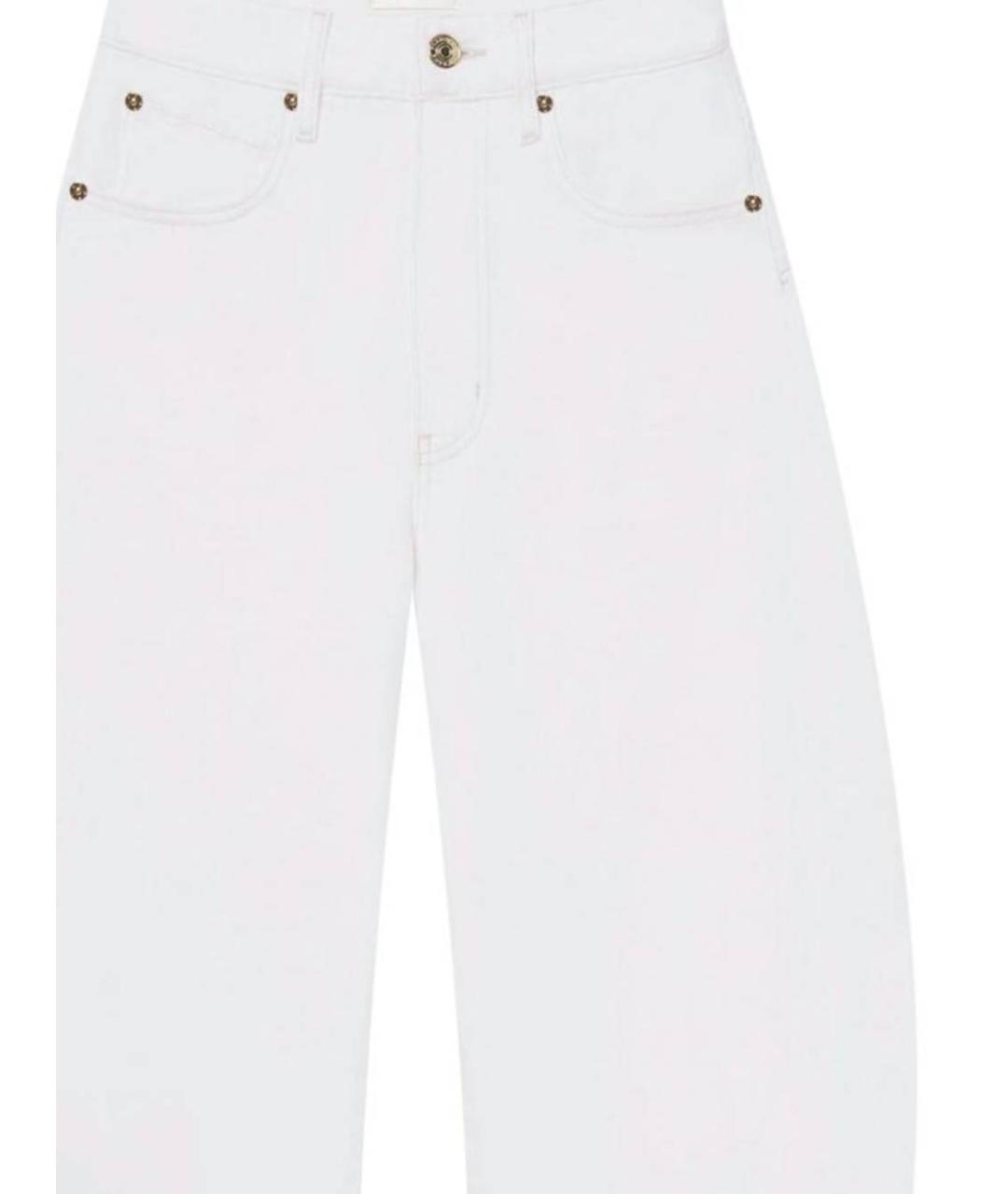 FRAME Бежевые хлопковые прямые джинсы, фото 2