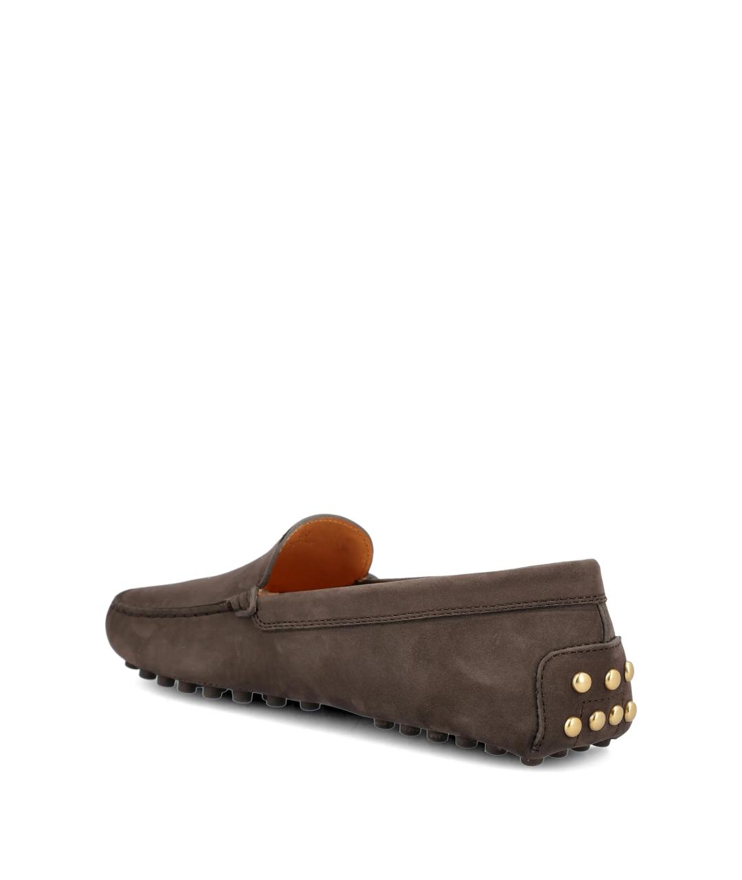 TOD'S Коричневые замшевые мокасины, фото 3
