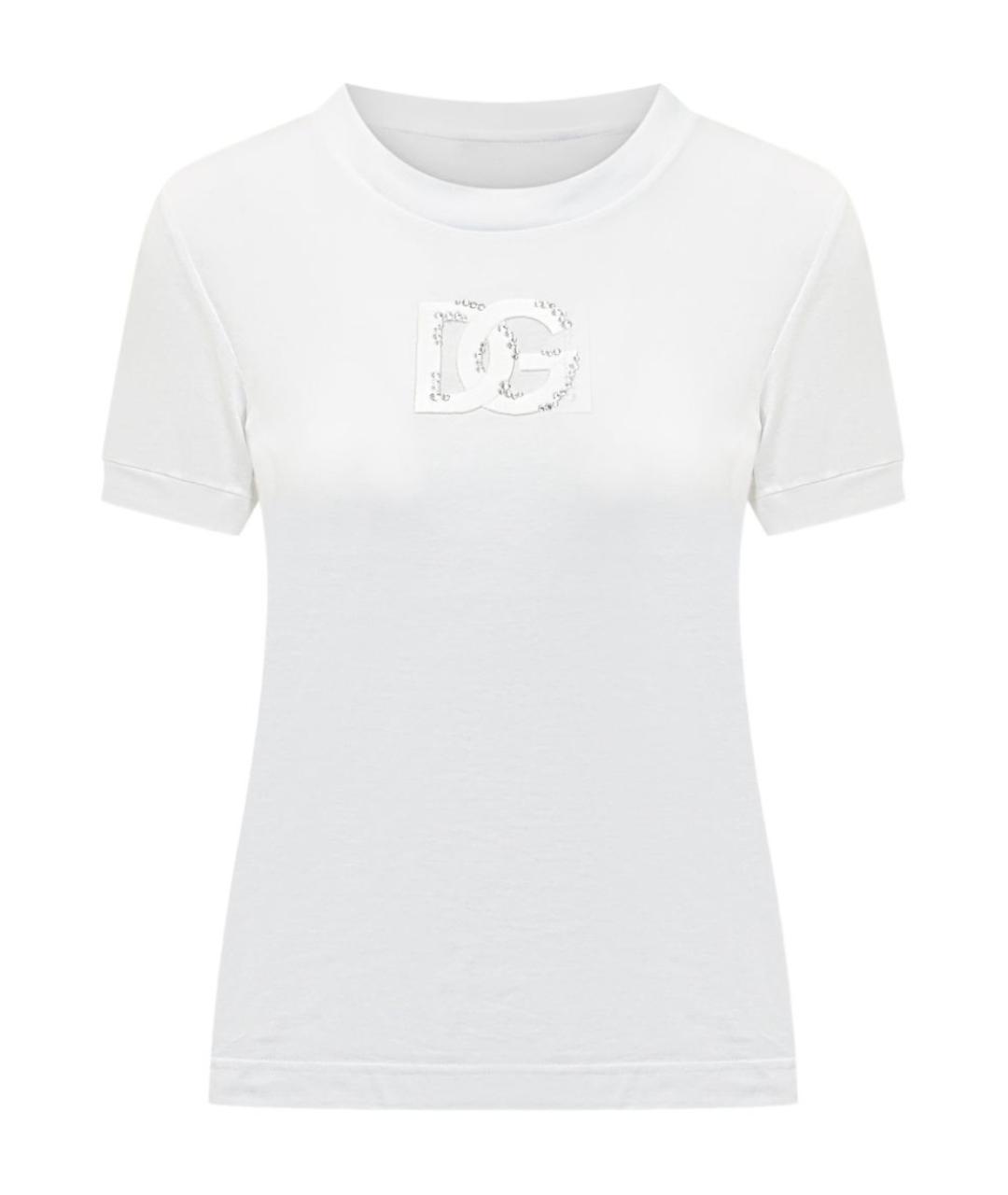 DOLCE&GABBANA Белая хлопковая футболка, фото 1