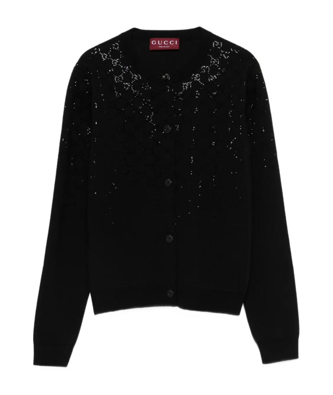GUCCI Черный шерстяной кардиган, фото 1