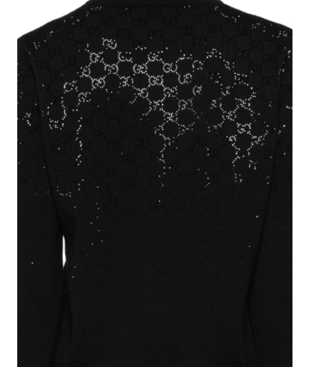 GUCCI Черный шерстяной кардиган, фото 3
