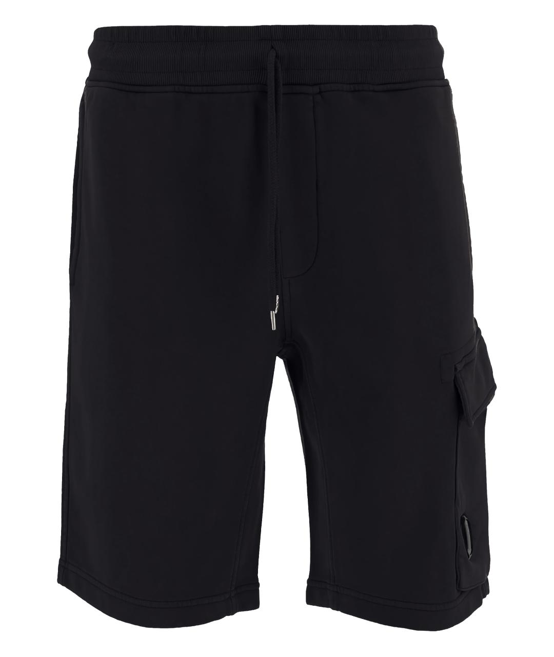 CP COMPANY Черные хлопковые шорты, фото 1