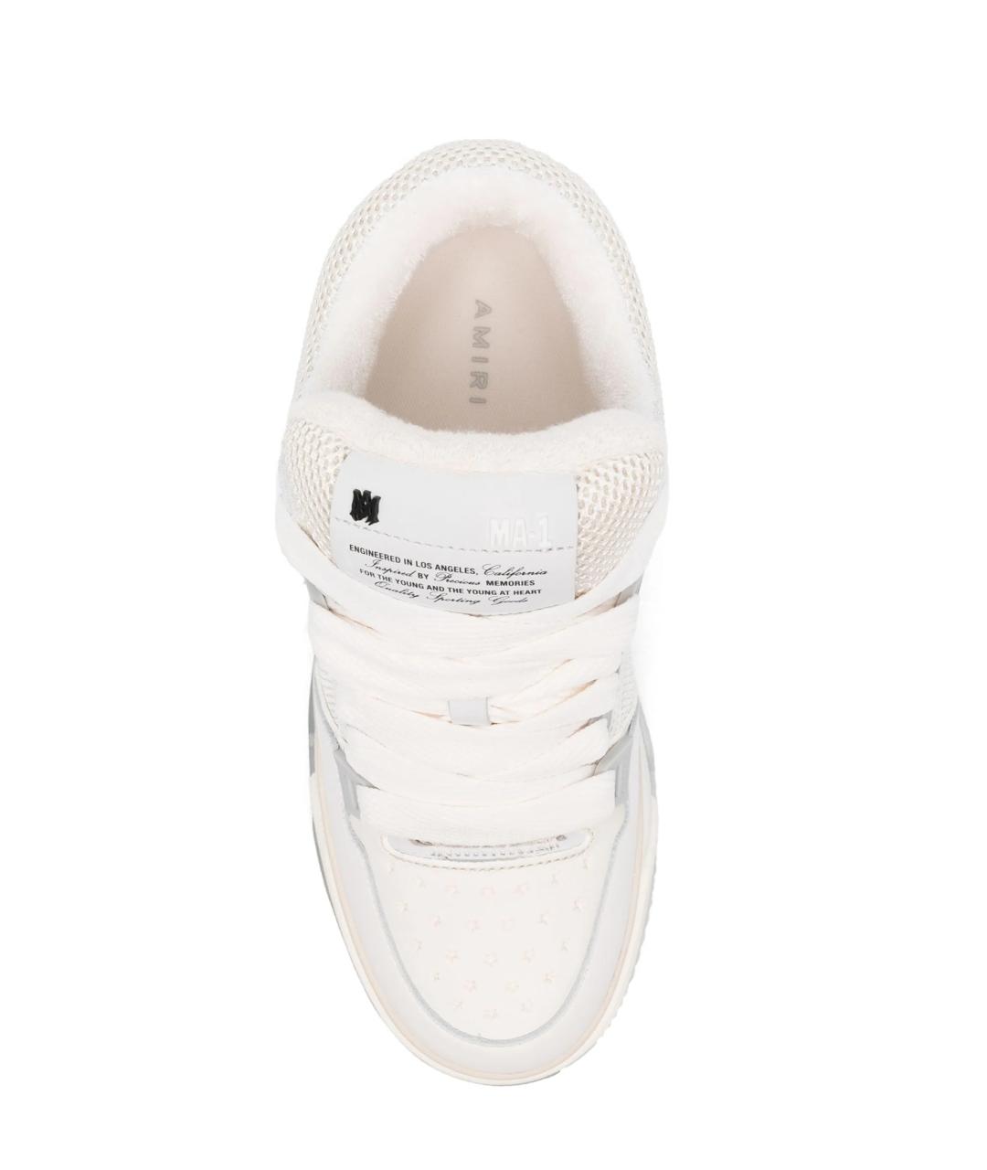 AMIRI Белые кожаные кроссовки, фото 4