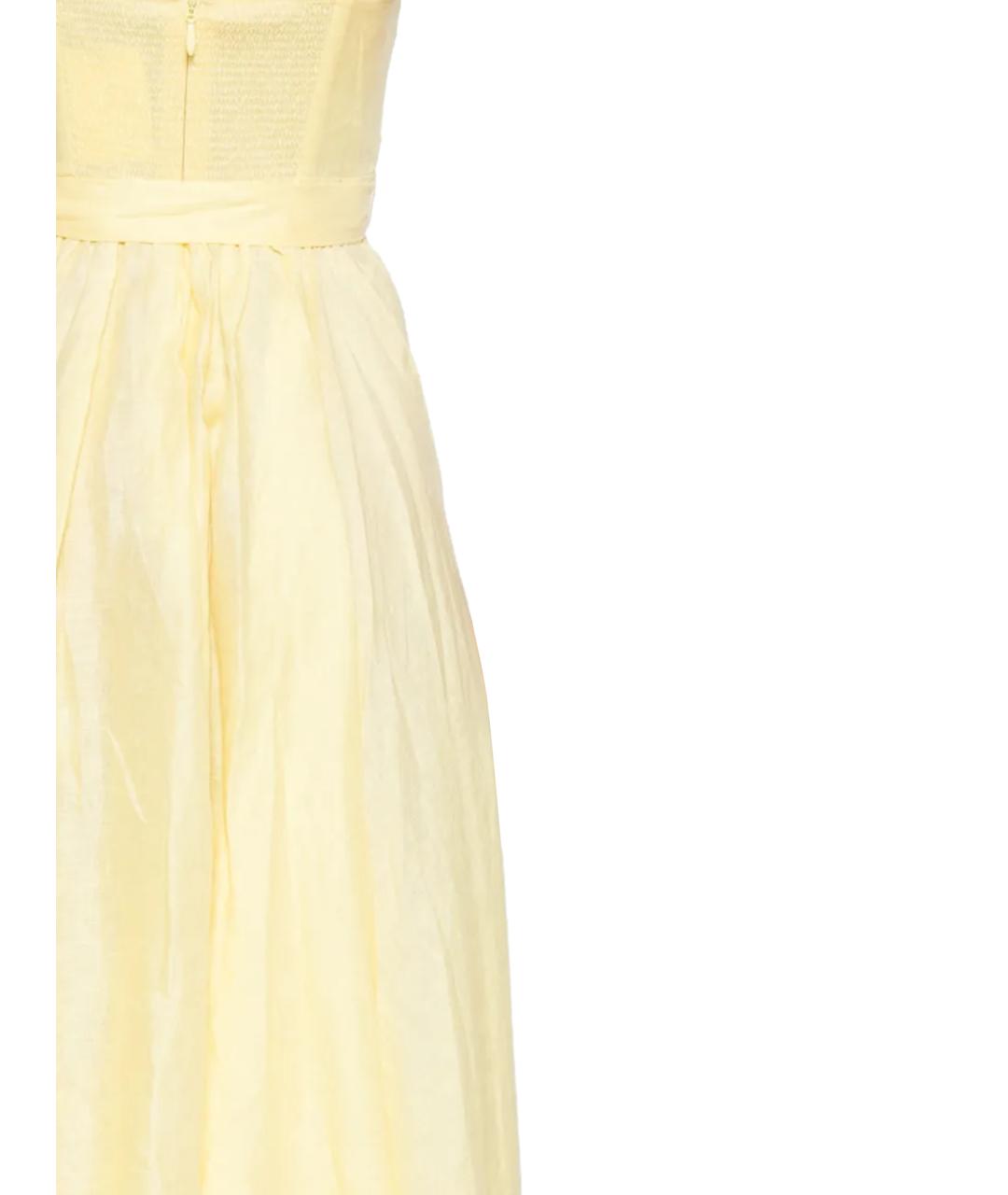ZIMMERMANN Желтое льняное повседневное платье, фото 3